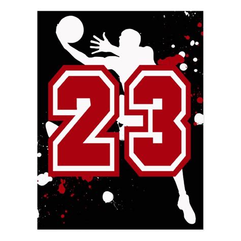 basketball player number  postcard zazzlecom