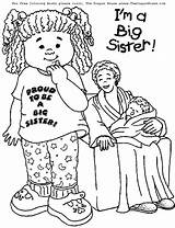 Coloring Sister Pages Baby Brother Big Shower Printable Welcome Colouring Sisters Color Little Sheets Downloads Girl Kids House Sibling Babies sketch template