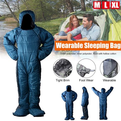 Full Body Wearable Adult Sleeping Bag Outdoor Camping Hiking Sports Ebay