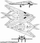 Nighthawk Lockheed 117a Blueprint Blueprints Helicopter F117a 3vues Ferriere Externes Média sketch template