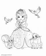 Sofia Coloring Pages First Princess Print Printable Disney Look Other sketch template