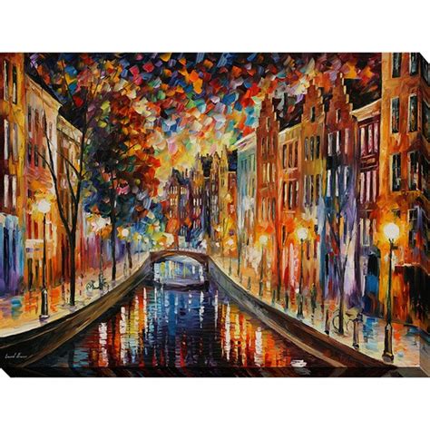 Shop Leonid Afremov Amsterdam Night Canal Giclee Print