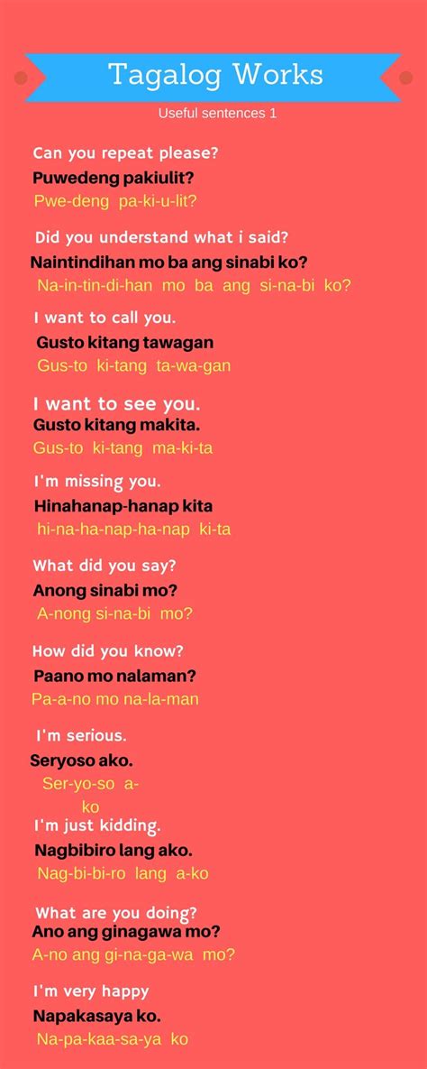 pin  hane  philippines language tagalog words filipino words