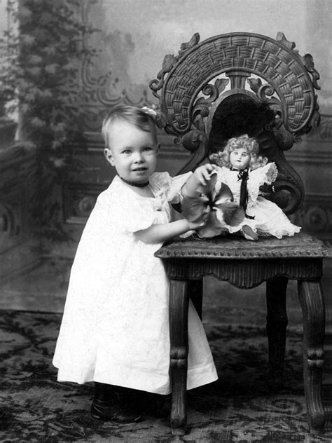 portrait headshot girl doll december 1903 black photograph by mark goebel