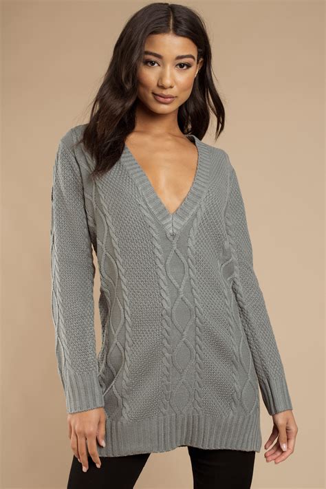 grey dress sweater dress long sweater day dress  tobi