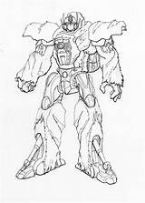 Optimus Primal Transformers Broly Ssj4 sketch template