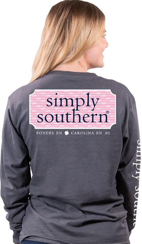 simply southern women s rope logo long sleeve t shirt academy