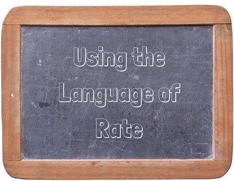 teaching unit rate   rate language