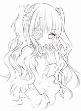 Anime Lineart Line Drawing Painter Deviantart Coloring Pages Manga Drawings Cute Girls Locura Hermosa Sketch Sketches Kawaii Girl Color Colouring sketch template