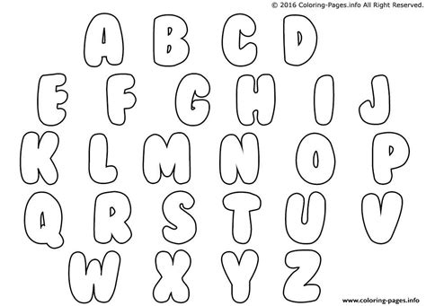 bubble letters coloring page printable