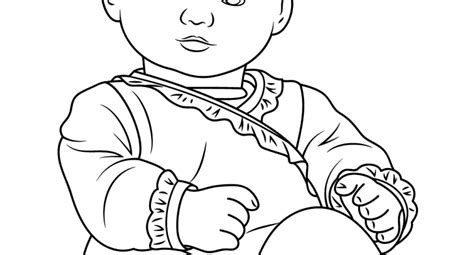 baby doll coloring page  getdrawings