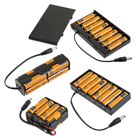 12v Dc Battery Power Supply 8 Cell Aa Battery Holder Super Bright Leds