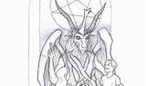 Satanic Coloring Pages Statue Devil Satanist Satan Oklahoma Temple State Adult Baphomet Worshipers Tall Foot Goat Capitol Demon Detailed Book sketch template