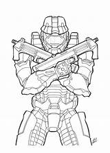 Halo Coloring Spartan Master Pages Chief Getcolorings Getdrawings Color sketch template