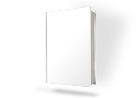 realistic white book cover isolated  png