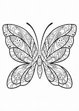 Papillon Coloriage Papillons Insetti Adulti Farfalle Erwachsene Insectes Jolis Insekten Malbuch Coloriages Mandala Insects Insect Justcolor Nuovo Superbes Adults Disegn sketch template