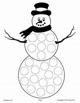 Dot Winter Do Printables Toddler Painting Kids Preschool Snowman Worksheets Crafts Printable Pages Coloring Activities Age Kindergarten Craft Choose Board sketch template