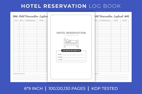 hotel reservation logbook kdp interior graphic  graphics studio