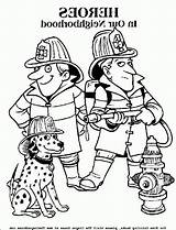 Coloring Sheets Firefighter sketch template
