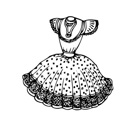 dress summer coloring page  girls printable  coloring pages