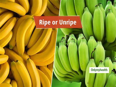 ripe  unripe bananas   difference