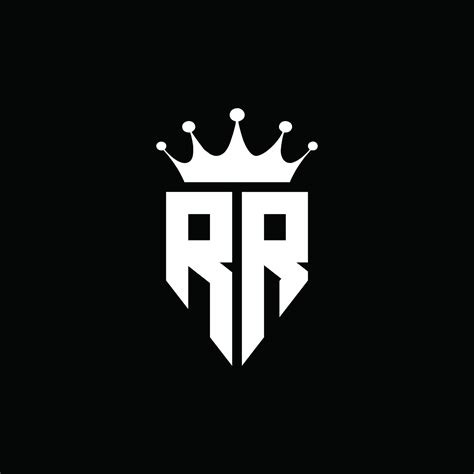 rr logo monogram emblem style  crown shape design template  vector art  vecteezy