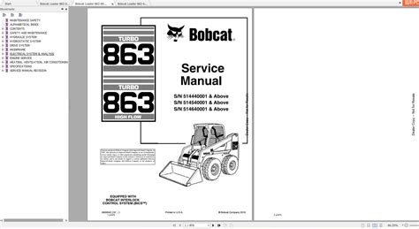 bobcat loader  service manuals