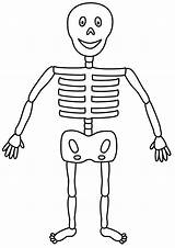 Coloring Skeleton Printable Pages Halloween Popular sketch template
