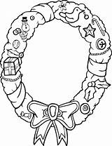 Coloring Christmas Wreath Pages Wreaths Door Clipart Xmas Template Cliparts Skunk Library Clip Popular Decorations Print Coloringhome Sketch Favorites sketch template