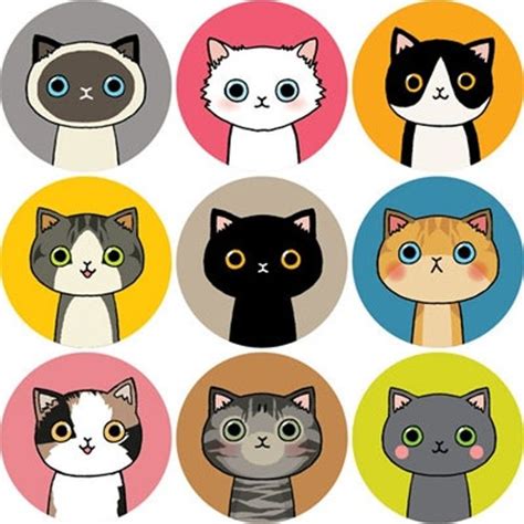 planner stickers cat kitty stickers vinyl stickers etsy