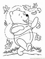 Pooh Thanksgiving Winnie Coloring Pages Printable Getcolorings Color Az Leaves sketch template