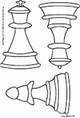 Schachfiguren Kidsweb Schach Raumschmuck Ausmalbilder sketch template