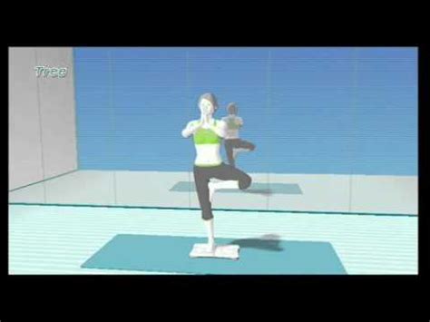 wii fit  yoga tree pose youtube