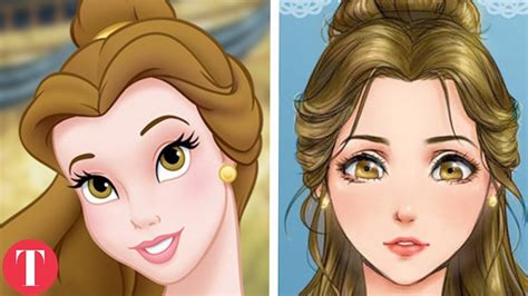 10 Disney Princesses Reimagined As Anime Characters Youtube
