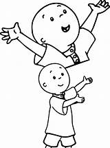 Coloring Caillou Amazing Wecoloringpage Cartoon sketch template