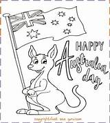 Australia Pages Coloring Happy Printable Print Kids Holiday sketch template