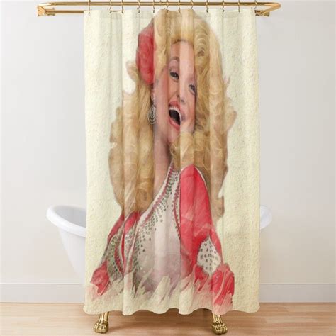 Dolly Parton Watercolor Shower Curtain By Classicmovieart