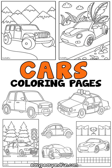 car coloring pages  printable sheets hoc dien tu  ban