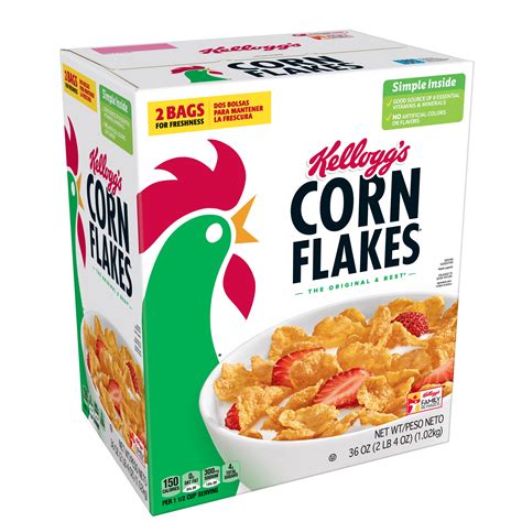 kelloggs corn flakes breakfast cereal original fat  food ct