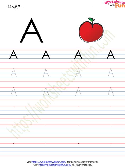 english preschool alphabet letter  worksheet