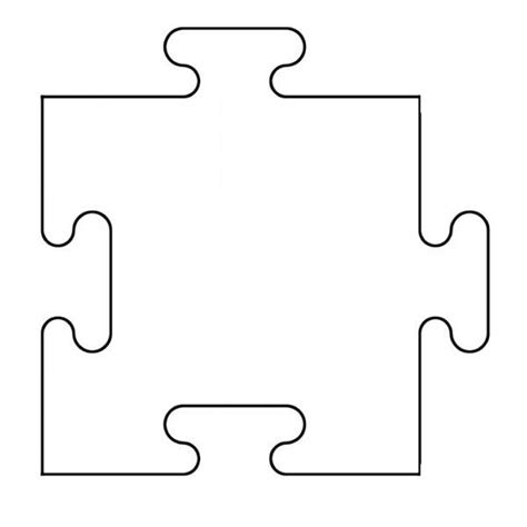 printable puzzle piece template school autism awareness pinterest