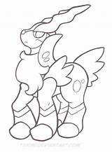 Cobalion Chibi Lineart sketch template