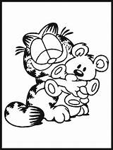 Garfield Coloring Bear Pooky Pages Printable Comics Pookie Print Popular sketch template