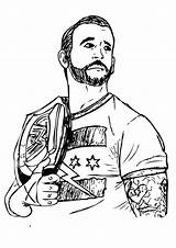 Wwe Coloring Pages Printable Roman Reigns Punk Wrestling Mysterio Drawing Kids Color Rey Cm Kane Undertaker Colorear John Brock Kiss sketch template