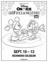 Disney Ice Coloring Magic Years Richmond Printable Fun Sheet Ticket sketch template