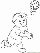 Coloring Pages Volleyball Sports Printable Color Baseball Popular Gif Categories Similar sketch template
