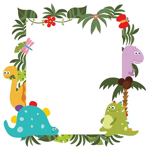 dinosaur border clip art vector images illustrations istock