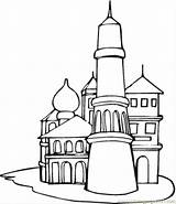 Coloring Russia Pages Russian Kremlin Hundertwasser Clipart Printable Cathedral Color Kids Architechture Popular Ausmalbilder Coloringpages101 Moscow Architecture Malvorlagen Flag Online sketch template
