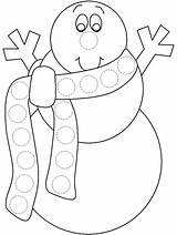 Dot Coloring Bingo Dauber Pages Marker Do Snowman Preschool Winter Printable Printables Kids Painting Sheets Dabber Christmas Invierno Crafts Halloween sketch template