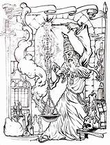 Wizard Merlin Enchanteur Colorear Colouring Miti Complexe Myths Legends Coloriages Leggende Leyenda Adulti Legenden Mythen Leyendas Justcolor Mitos Malbuch Adulte sketch template